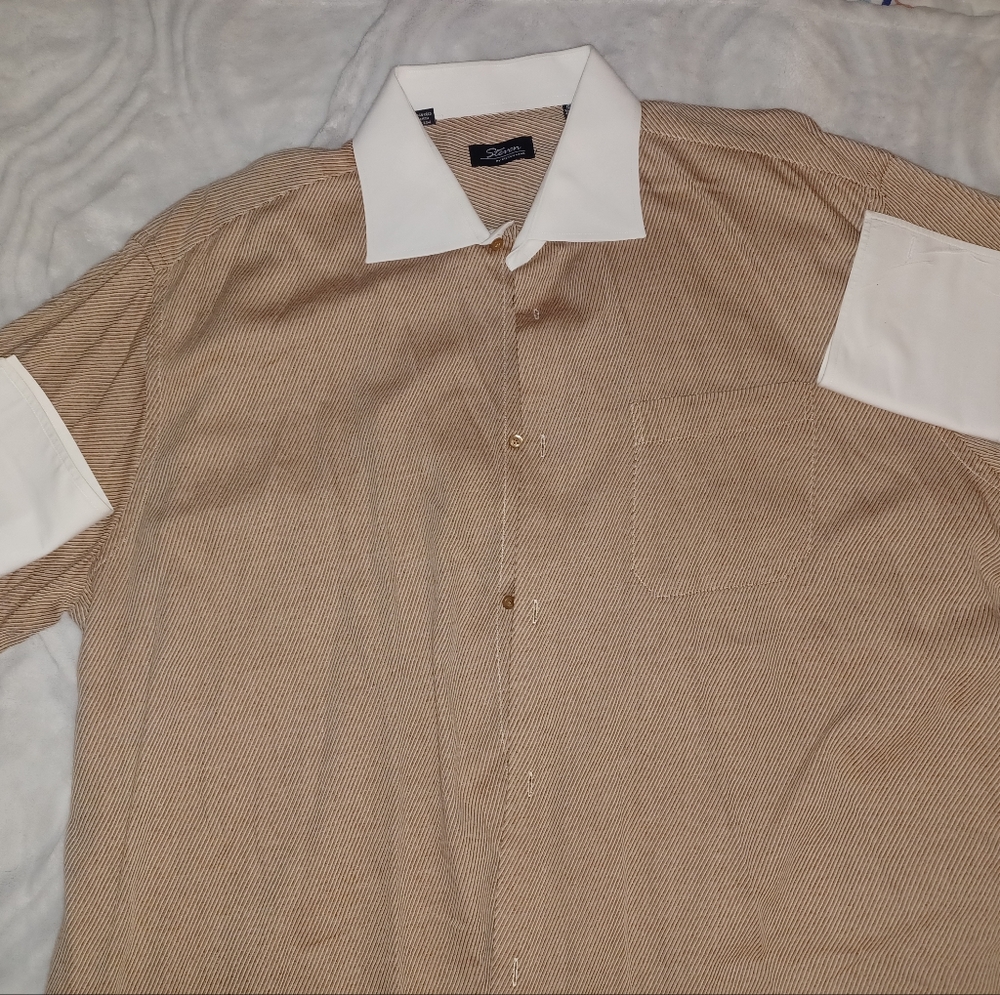 Tall 36/37 Steven Land cufflink dress shirt